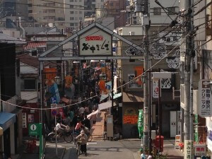 Tokyo neighborhood street scene