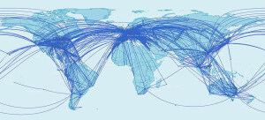 American Airlines/ One World Flight Map